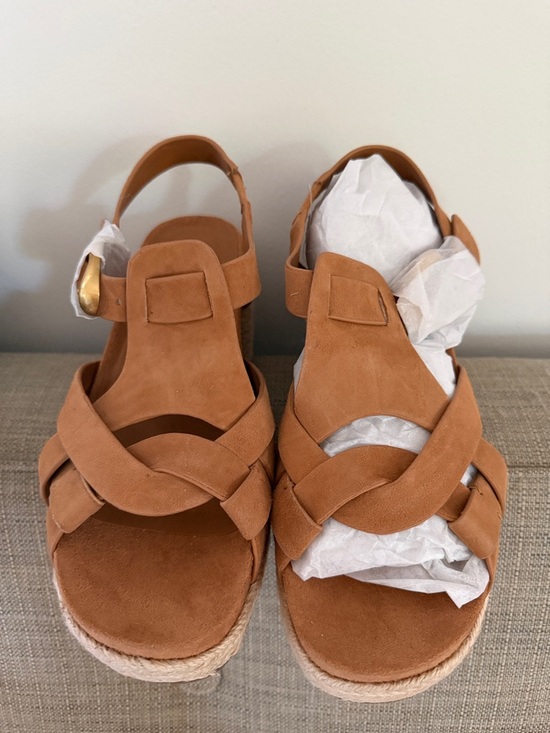 AEROSOLES Shoes - AEROSOLES Tan Suede Woven Espadrille Sandals